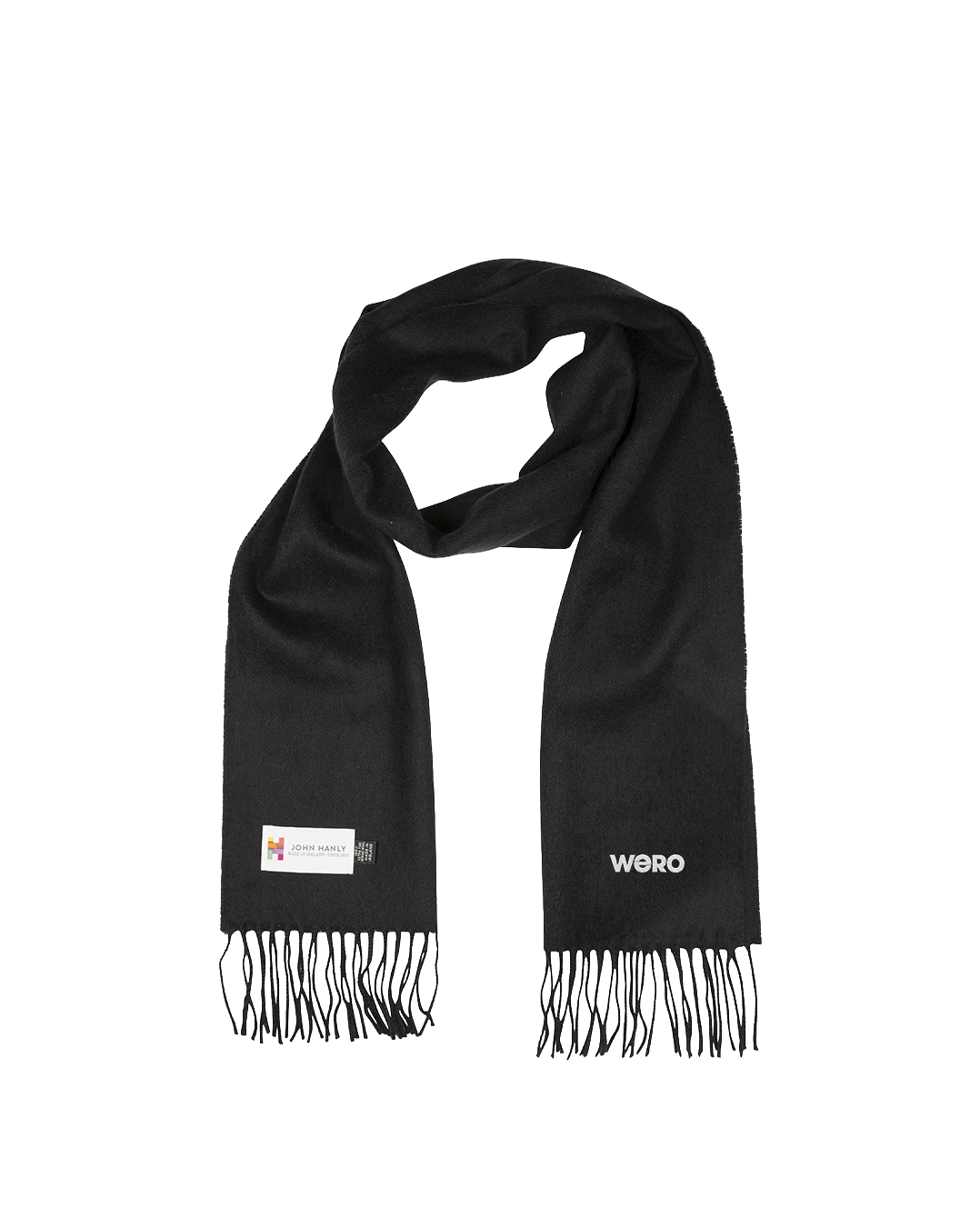John Hanley Merino Wool Scarves (Black)
